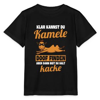 Kamele Kamel - Stanley/Stella Kinder T-Shirt MINI CREATOR  - Schwarz - Vorne - Mikhail (115cm)