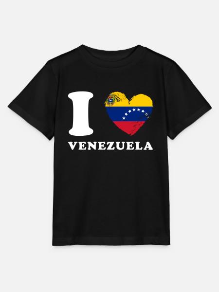 Ich liebe Venezuela - Stanley/Stella Kinder T-Shirt MINI CREATOR - Schwarz