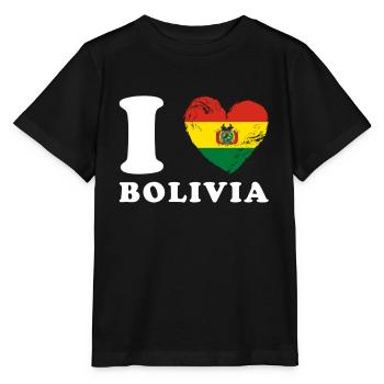 Ich liebe Bolivien - Stanley/Stella Kinder T-Shirt MINI CREATOR  - Schwarz - Vorne - Mikhail (115cm)