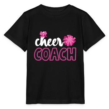 Cheer Coach - Cheer Cheerleader Gift - Stanley/Stella MINI CREATOR Kids’ T-Shirt - black - Front - Mikhail (115cm)