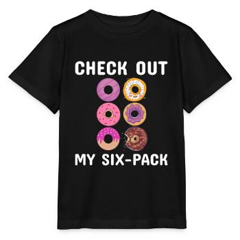 Schauen Sie sich my Six Pack Donuts Funny Fitness Humor an - Stanley/Stella Kinder T-Shirt MINI CREATOR  - Schwarz - Vorne - Mikhail (115cm)