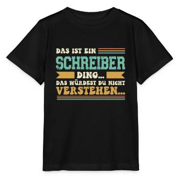 Familienname Schreiber - für Familie Schreiber - Stanley/Stella Kinder T-Shirt MINI CREATOR  - Schwarz - Vorne - Mikhail (115cm)