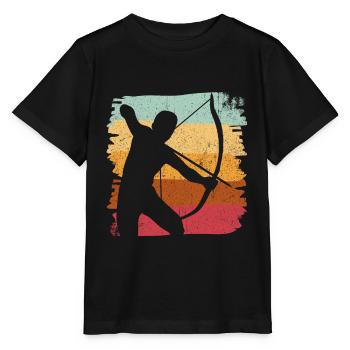 Bogenschütze Bogenschießen Bogensport - Stanley/Stella Kinder T-Shirt MINI CREATOR  - Schwarz - Vorne - Mikhail (115cm)