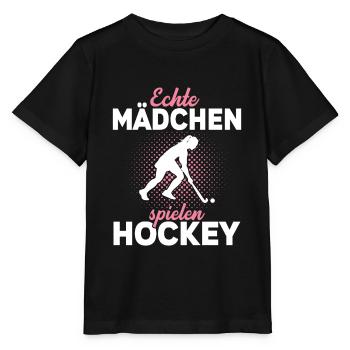 Hockeyspielerin Feldhockey Hockey Geschenk - Stanley/Stella Kinder T-Shirt MINI CREATOR  - Schwarz - Vorne - Mikhail (115cm)