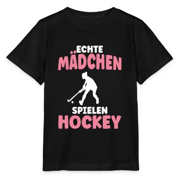 Hockeyspielerin Feldhockey Hockey Geschenk - Stanley/Stella Kinder T-Shirt MINI CREATOR  - Schwarz - Vorne - Mikhail (115cm)
