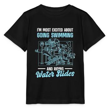 Toboggan aquatique Piscine extérieure Toboggans - T-shirt bio MINI CREATOR Stanley/Stella Enfant - noir - Devant - Mikhail (115cm)
