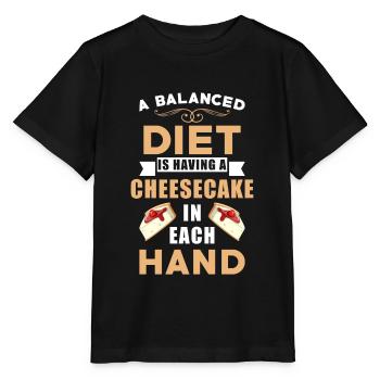 Régime cheesecake - T-shirt bio MINI CREATOR Stanley/Stella Enfant - noir - Devant - Mikhail (115cm)