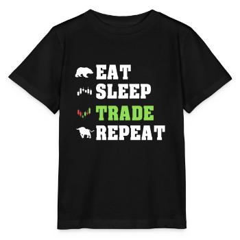 Manger Sleep Trade Trader répétitif Trader Traden - T-shirt bio MINI CREATOR Stanley/Stella Enfant - noir - Devant - Mikhail (115cm)