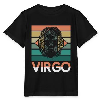 Signe du zodiaque Vierge Astorolgie Horoscope Signe - T-shirt bio MINI CREATOR Stanley/Stella Enfant - noir - Devant - Mikhail (115cm)