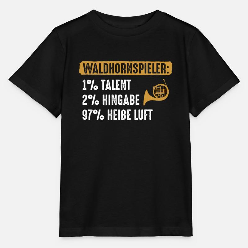 Horn Waldhornspieler - Stanley/Stella Kinder T-Shirt MINI CREATOR  - Schwarz