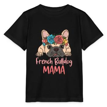 FRENCHIE MAMA - Stanley/Stella MINI CREATOR Kids’ T-Shirt - black - Front - Mikhail (115cm)