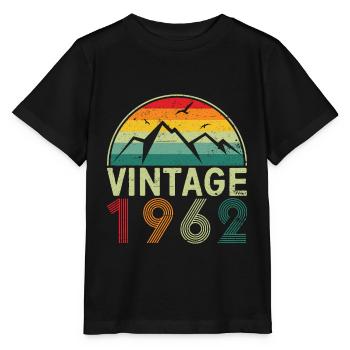 Vintage 1962 Born in 1962 60th Birthday Funny Clas - Stanley/Stella MINI CREATOR Kids’ T-Shirt - black - Front - Mikhail (115cm)