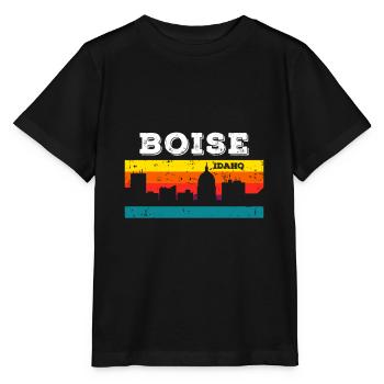 Boise Idaho - T-shirt bio MINI CREATOR Stanley/Stella Enfant - noir - Devant - Mikhail (115cm)