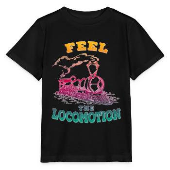 Sentez la locomotion - Locomotives à vapeur 2 locomotives à vapeur - T-shirt bio MINI CREATOR Stanley/Stella Enfant - noir - Devant - Mikhail (115cm)