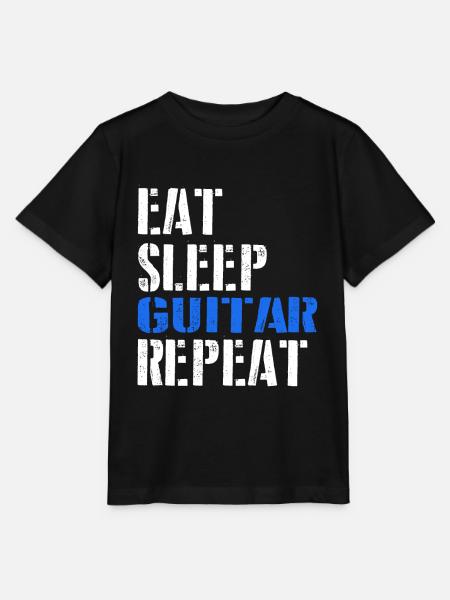 Eat. Sleep. Guitar. Repeat. - Stanley/Stella Kinder T-Shirt MINI CREATOR - Schwarz