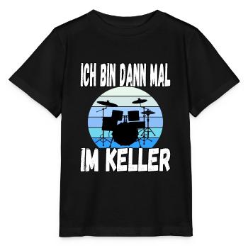 Ich bin dann mal im Keller - Stanley/Stella Kinder T-Shirt MINI CREATOR  - Schwarz - Vorne - Mikhail (115cm)
