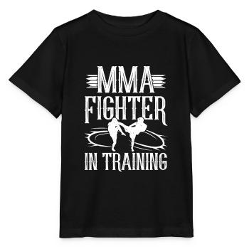 MMA-Kämpfer im Training Mixed Martial Arts - Stanley/Stella Kinder T-Shirt MINI CREATOR  - Schwarz - Vorne - Mikhail (115cm)