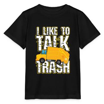 J’aime parler trash pour un homme - T-shirt bio MINI CREATOR Stanley/Stella Enfant - noir - Devant - Mikhail (115cm)