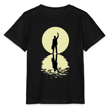 The Salesman And The Moon - Stanley/Stella MINI CREATOR Kids’ T-Shirt - black - Front - Mikhail (115cm)