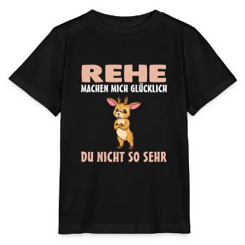 Rehe Wald Reh - Stanley/Stella Kinder T-Shirt MINI CREATOR  - Schwarz - Vorne - Mikhail (115cm)