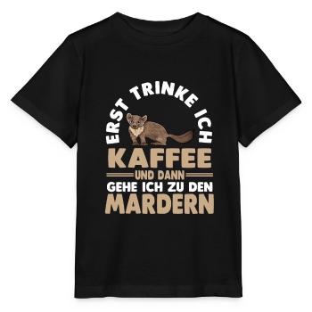 Kaffee Marder - Stanley/Stella Kinder T-Shirt MINI CREATOR  - Schwarz - Vorne - Mikhail (115cm)