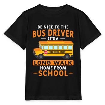 Bus driver School bus driver School bus Bus - Stanley/Stella MINI CREATOR Kids’ T-Shirt - black - Front - Mikhail (115cm)