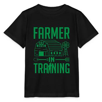 Landwirt in Ausbildung Landwirtschaft - Stanley/Stella Kinder T-Shirt MINI CREATOR  - Schwarz - Vorne - Mikhail (115cm)