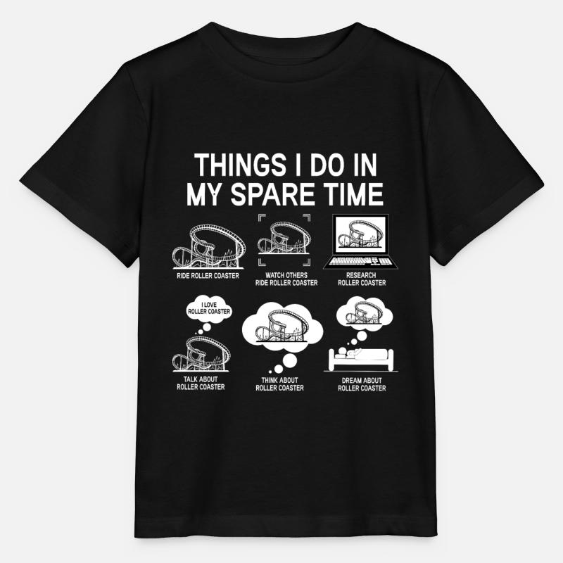 Achterbahn Freizeitpark Rollercoaster Fahrgeschäft - Stanley/Stella Kinder T-Shirt MINI CREATOR  - Schwarz