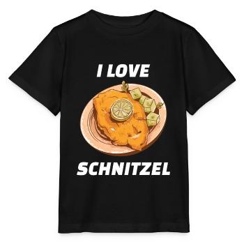 I Love Schnitzel Wiener Schnitzel - Stanley/Stella MINI CREATOR Kids’ T-Shirt - black - Front - Mikhail (115cm)