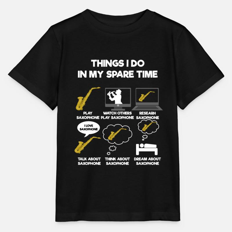 Saxophone - T-shirt bio MINI CREATOR Stanley/Stella Enfant - noir