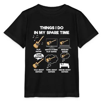 Gitarre - Stanley/Stella Kinder T-Shirt MINI CREATOR  - Schwarz - Vorne - Mikhail (115cm)