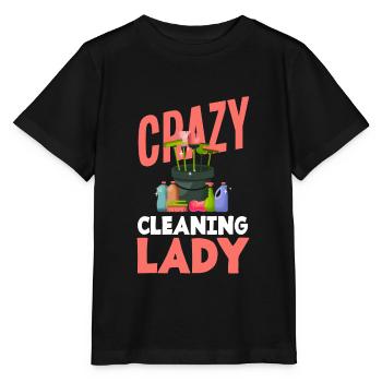 Drôle de femme de ménage Nettoyeur Femme au foyer Nettoyage - T-shirt bio MINI CREATOR Stanley/Stella Enfant - noir - Devant - Mikhail (115cm)