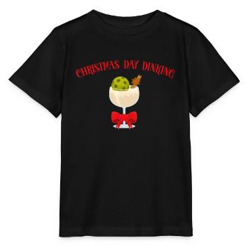 Jour Dinking Eggnog Glass Pickleball Noël - T-shirt bio MINI CREATOR Stanley/Stella Enfant - noir - Devant - Mikhail (115cm)