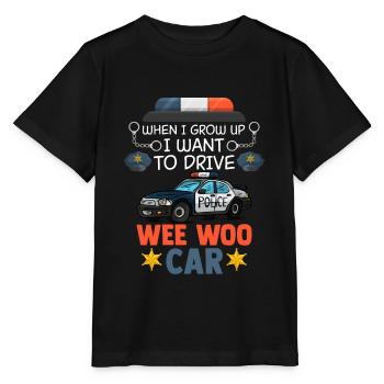 La voiture Wee Woo roule pour un avenir - T-shirt bio MINI CREATOR Stanley/Stella Enfant - noir - Devant - Mikhail (115cm)