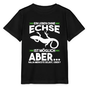 Terrarium Echse Echsen - Stanley/Stella Kinder T-Shirt MINI CREATOR  - Schwarz - Vorne - Mikhail (115cm)