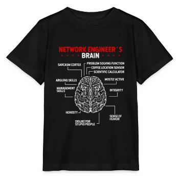 Network Engineering Brain Server Network Engineer - Stanley/Stella MINI CREATOR Kids’ T-Shirt - black - Front - Mikhail (115cm)