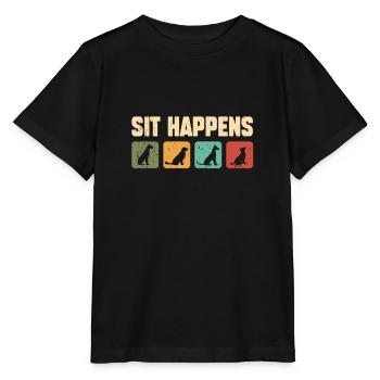 Sit Happens Dog Huntetrainer École canine - T-shirt bio MINI CREATOR Stanley/Stella Enfant - noir - Devant - Mikhail (115cm)