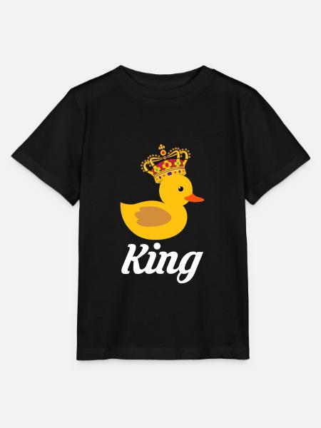 Gummiente Geschenk King - Stanley/Stella Kinder T-Shirt MINI CREATOR  - Schwarz