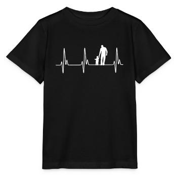 Mon cœur bat pour les pères - T-shirt bio MINI CREATOR Stanley/Stella Enfant - noir - Devant - Mikhail (115cm)
