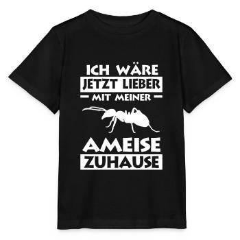 Ameise Ameisen - Stanley/Stella Kinder T-Shirt MINI CREATOR  - Schwarz - Vorne - Mikhail (115cm)