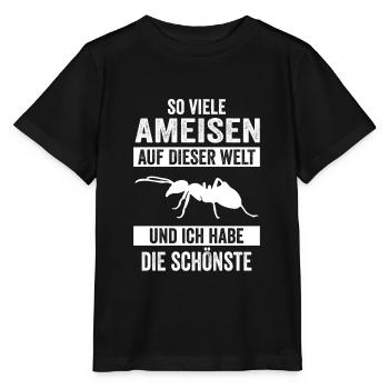 Ameisen Ameise - Stanley/Stella Kinder T-Shirt MINI CREATOR  - Schwarz - Vorne - Mikhail (115cm)
