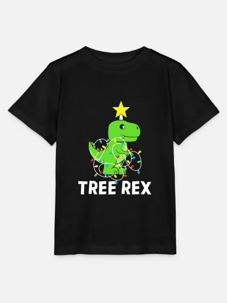 Tree Rex Christmas Dinosaur Tree T Rex Dinosaur - Stanley/Stella Kinder T-Shirt MINI CREATOR - Schwarz