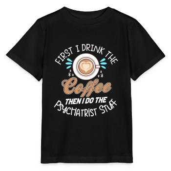 Psychiatre Thérapeute Psychiatrie Psyché - T-shirt bio MINI CREATOR Stanley/Stella Enfant - noir - Devant - Mikhail (115cm)