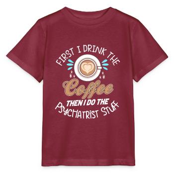 Psychiatre Thérapeute Psychiatrie Psyché - T-shirt bio MINI CREATOR Stanley/Stella Enfant - bordeaux - Devant - Kain (125cm)
