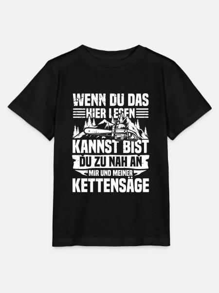 ZU NAH AN MIR UND MEINER KETTENSÄGE - Stanley/Stella Kinder T-Shirt MINI CREATOR  - Schwarz