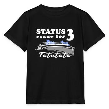 Feuerwehr Status 3 mit Blaulicht Tatütata - Stanley/Stella Kinder T-Shirt MINI CREATOR  - Schwarz - Vorne - Mikhail (115cm)