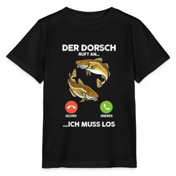 Angeln Angler Dorsch Fischer - Stanley/Stella Kinder T-Shirt MINI CREATOR  - Schwarz - Vorne - Mikhail (115cm)