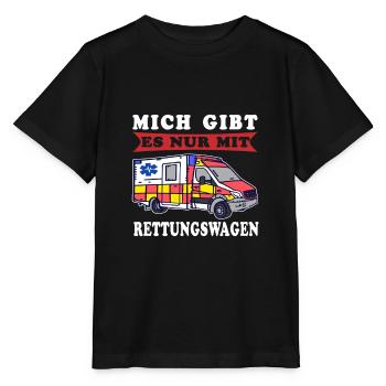 Rettungsdienst Mich nur mit RTW Sanitäterin - Stanley/Stella Kinder T-Shirt MINI CREATOR  - Schwarz - Vorne - Mikhail (115cm)