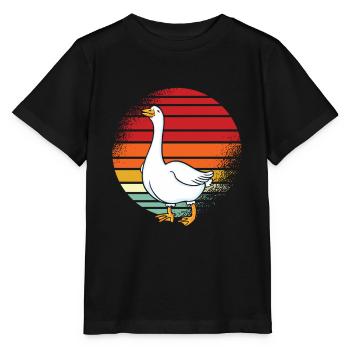 Gans Retro - Stanley/Stella Kinder T-Shirt MINI CREATOR  - Schwarz - Vorne - Mikhail (115cm)