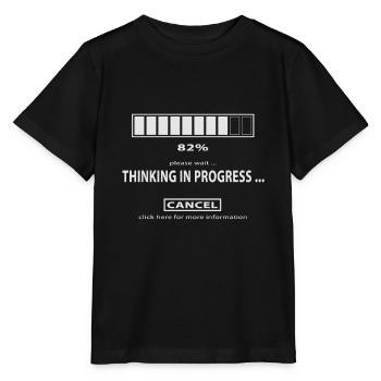 Thinking in progress... Charging symbol Thinking - Stanley/Stella MINI CREATOR Kids’ T-Shirt - black - Front - Mikhail (115cm)